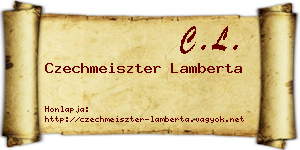 Czechmeiszter Lamberta névjegykártya